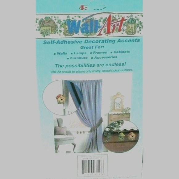 Bird Houses Wall Art Self Adhesive Decals Washable Durable Lot of 3 Only - Picture 3 of 7